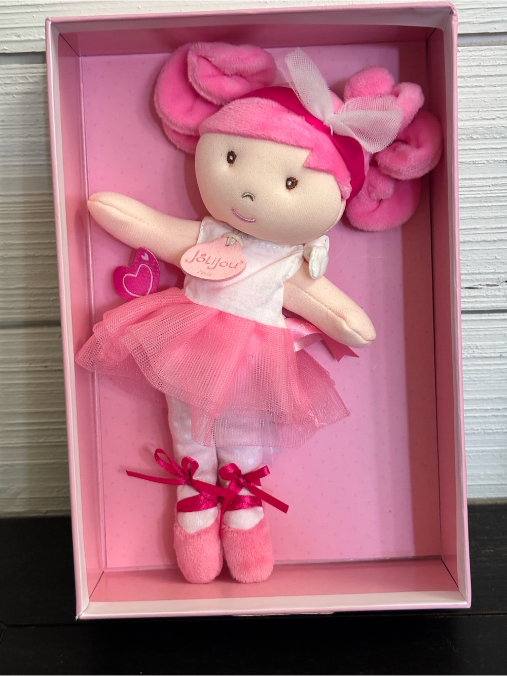 Jolijou Paris Little Tutu Pink Ballerina Doll Les Tutus Doudou et Compagnie NEW